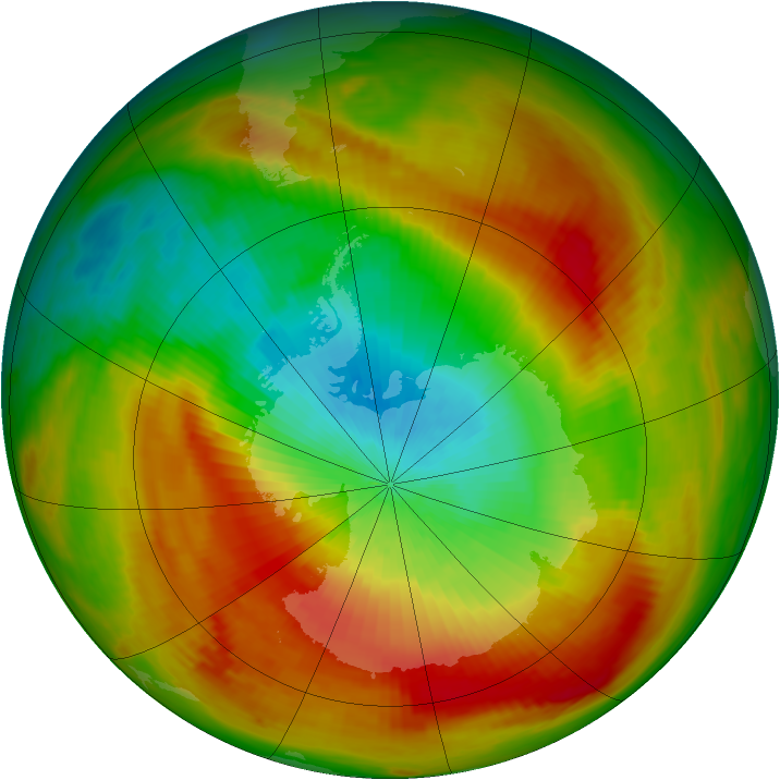 Antarctic ozone map for 21 October 1979